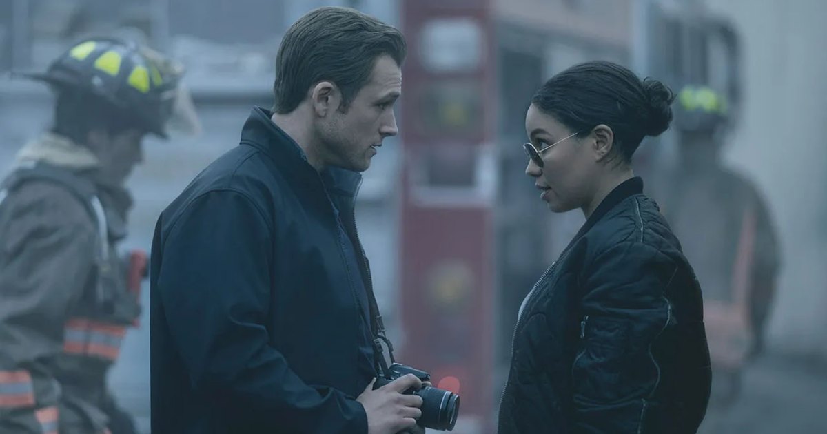 Taron Egerton and Jurnee Smollett in Smoke